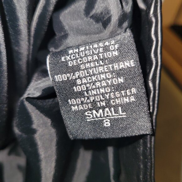 joujou Flower Embroidered Semi-Fitted Vegan Leather Jacket - Picture 5 of 5